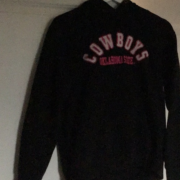 Black Oklahoma cowboys hoodie - Picture 1 of 2